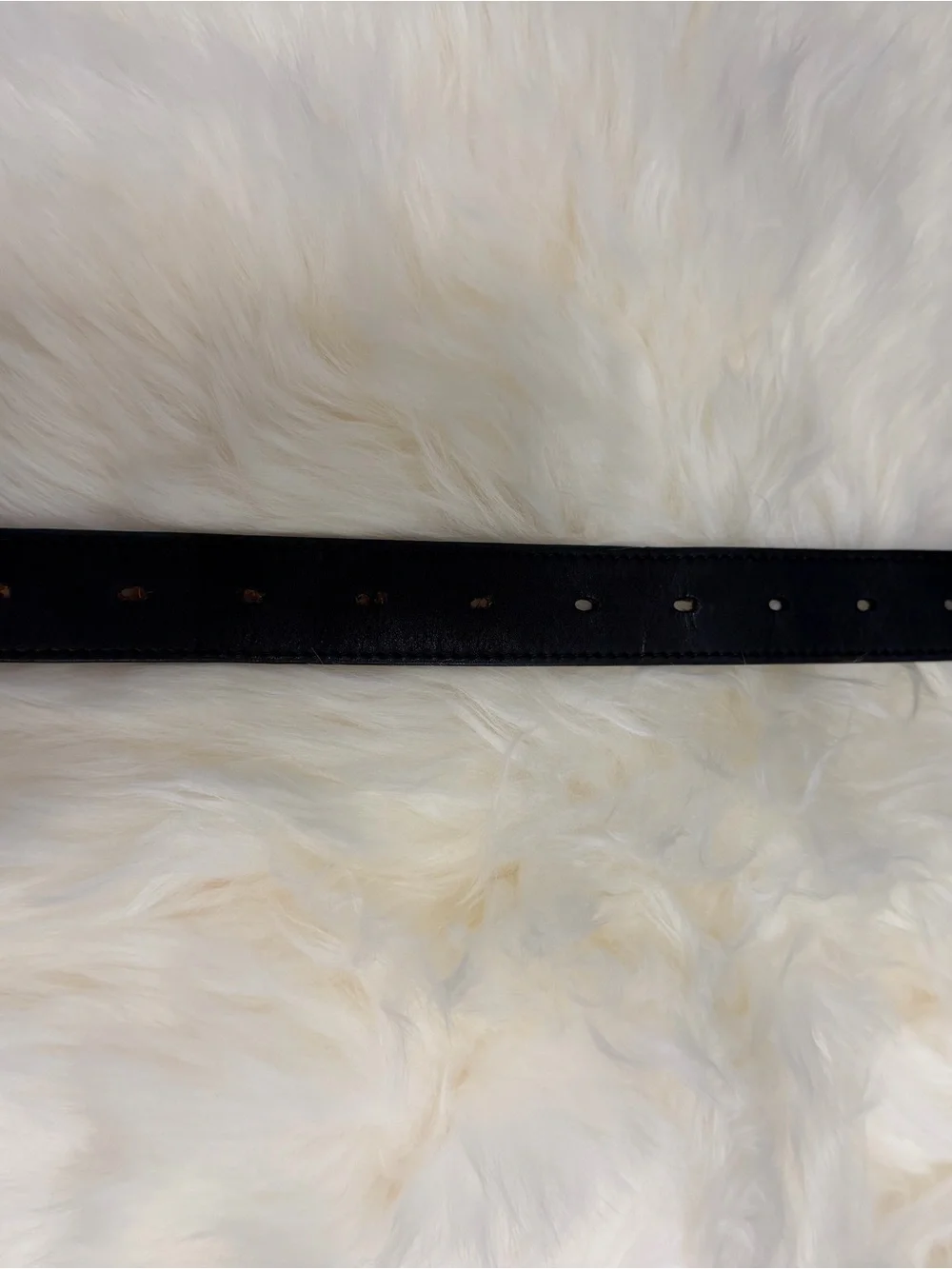 Authentic Louis Vuitton Black Leather Belt with Rectangular Stone-Inset Buckle